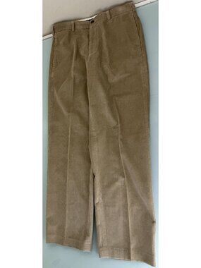 Brooks Brothers Hudson Corduroy Pants Mens 34X34 Beige Preppy Wide Leg Y2K